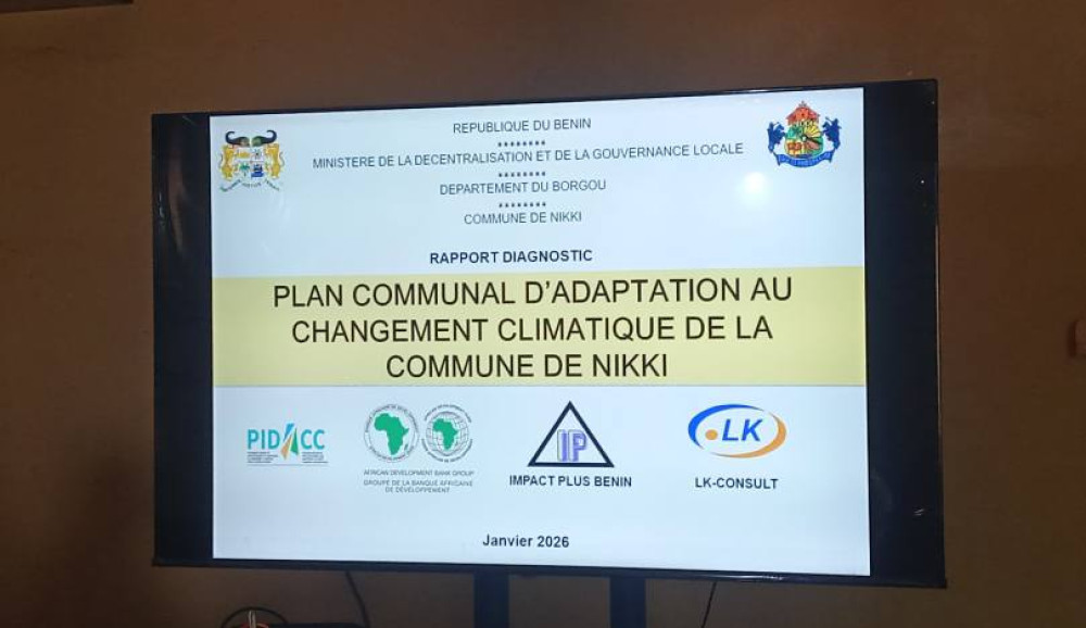 La commune de Nikki dispose désormais de son rapport provisoire de diagnostic du Plan d'Adaptation au Changement Climatique (PCACC) grâce à l'appui du PIDACC.