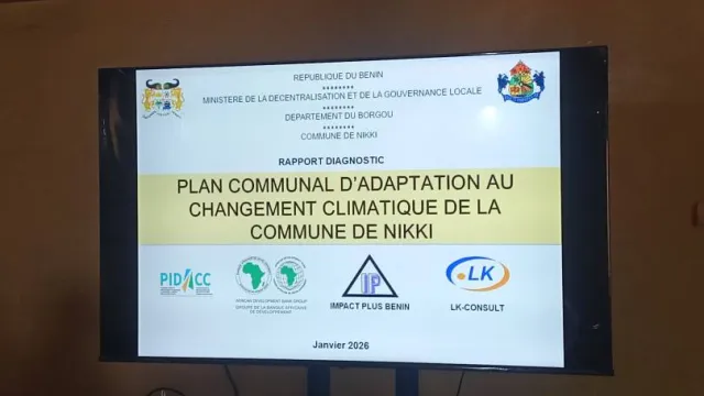 La commune de Nikki dispose désormais de son rapport provisoire de diagnostic du Plan d'Adaptation au Changement Climatique (PCACC) grâce à l'appui du PIDACC.